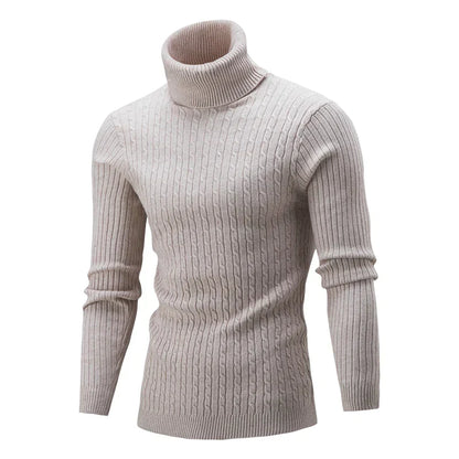 Herren Rollkragenpullover - Klassischer Strickpullover