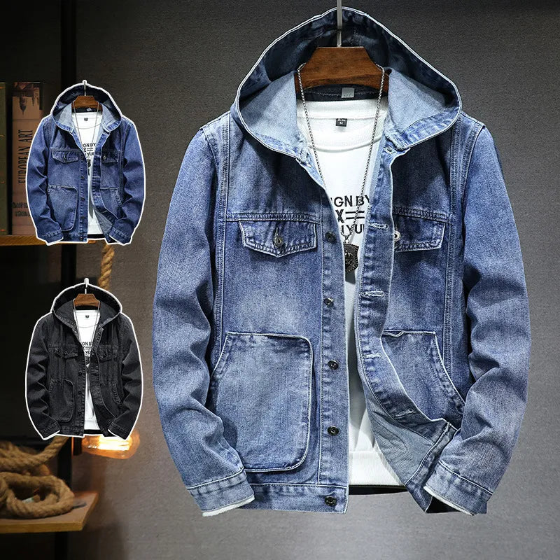 Callum - Herren Urban Denim Jacke mit Streetwear-Effekt