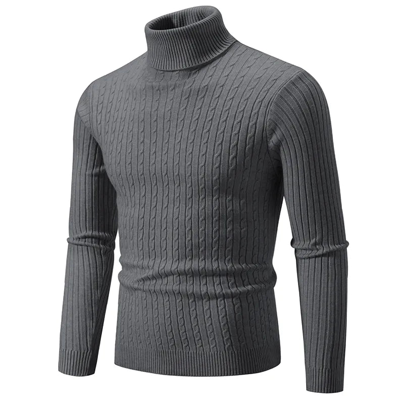 Herren Rollkragenpullover - Klassischer Strickpullover