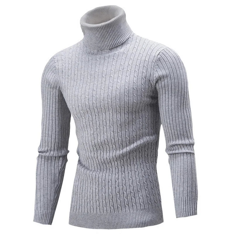 Herren Rollkragenpullover - Klassischer Strickpullover