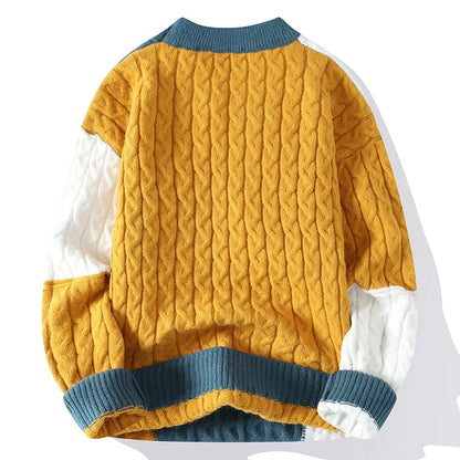 Josiah - Herren Patchwork-Strickpullover