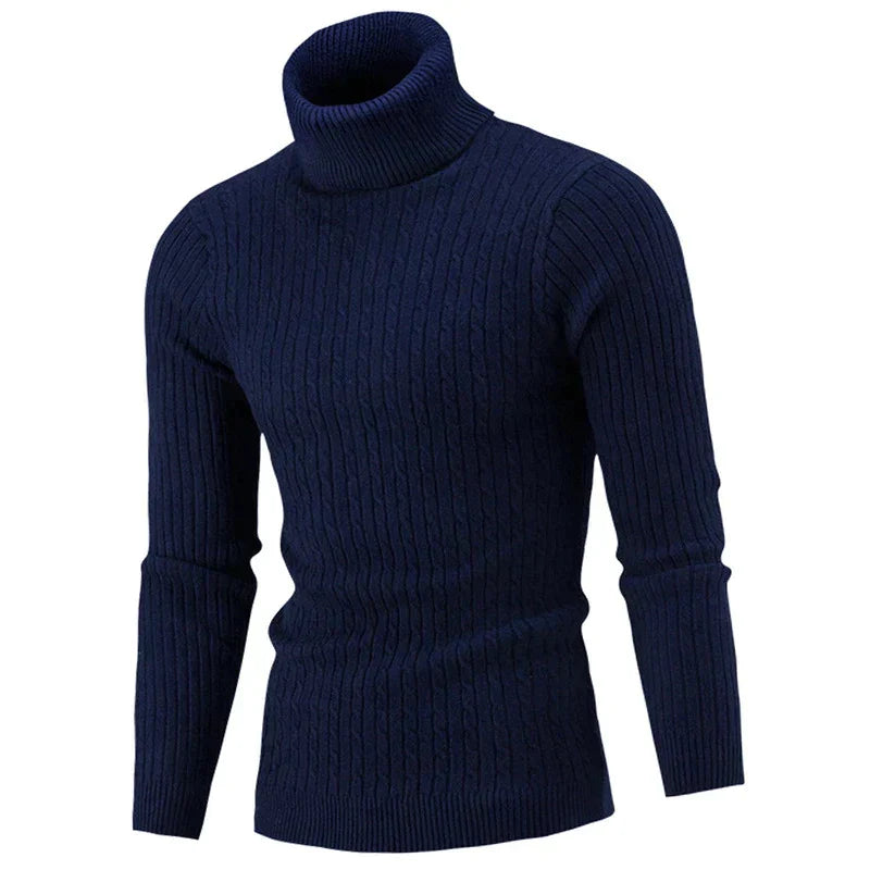 Herren Rollkragenpullover - Klassischer Strickpullover